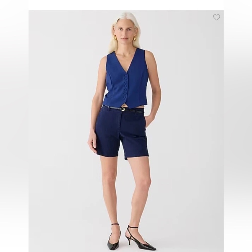 J. Crew women’s 7” inseam chino shorts. Navy. Size 2